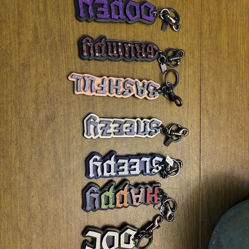 Coach x Disney Dark Fairytale Keychains complete set